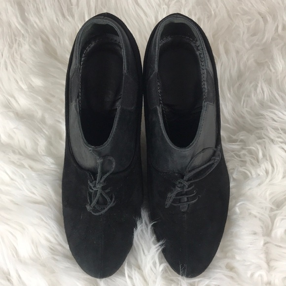 All Saints Spitalfields Black Suede Laceup Booties - Picture 2 of 7